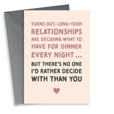 thortful Funny Dinner Anniversary Card For Partner