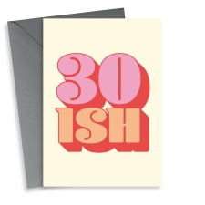 Modern 30th Birthday Card