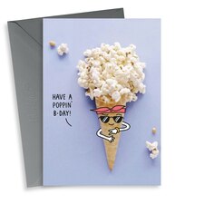 Fun Popcorn Pun Birthday Card