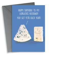 thortful Funny Cheese Pun Birthday Card For Husband