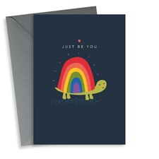 Cute Rainbow Tortoise Pride Card