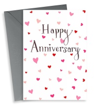 Pretty Hearts Anniversary Card