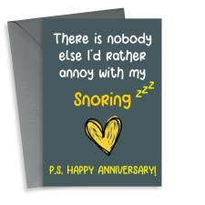 Funny Snoring Anniversary Card