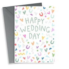 Pretty Confetti Wedding Card