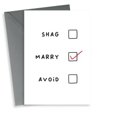 Funny Tick Box Wedding Card