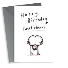 Cheeky Sweet Cheeks Birthday Card