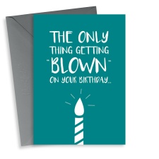 Rude Candle Blow Birthday Card