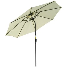 Outsunny 3(m) Patio Umbrella Sunshade Canopy with Tilt & Crank Beige