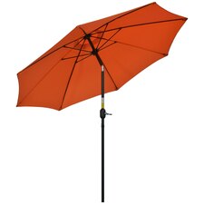 Outsunny 2.6M Patio Umbrella Outdoor Sunshade Canopy with Tilt and Crank