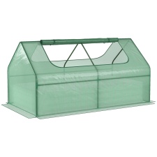 Outsunny Raised Garden Bed Planter Box with Greenhouse, Large Window