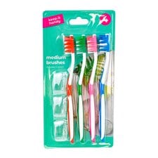 Keep It Handy Medium Toothbrushes with 3 Covers 4pk