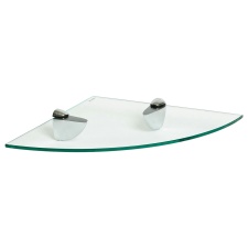 Harbour Housewares Floating Glass Corner Shelf - 30cm