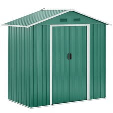 Outsunny 6.5x3.5ft Garden Shed for Garden and Outdoor Storage, Green