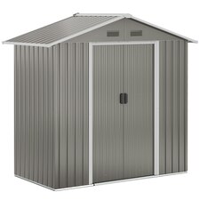 Outsunny 6.5x3.5ft Garden Shed for Garden and Outdoor Storage, Grey