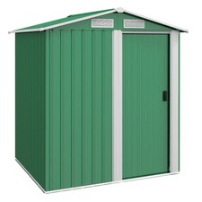 Outsunny 5ft x 4.3ft Outdoor Metal Storage Shed with Sliding Door