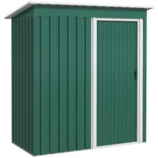 Outsunny 5 x 3ft Garden Storage Shed Sliding Door Sloped Roof Green