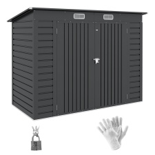 Outsunny 8 x 4FT Metal Garden Storage Shed with Double Doors and Vents