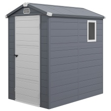 Outsunny 4 x 6ft Garden Shed Storage with Foundation Kit and Vents