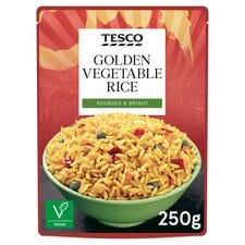 Tesco Microwave Golden Vegetable Rice 250G