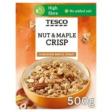 Tesco Nut & Maple Crisp Cereal 500G
