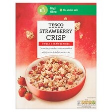 Tesco Strawberry Crisp Cereal 500G