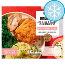 Tesco 4 Cheese & Bacon Breaded Chicken Kievs 500G