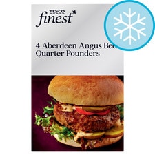 Tesco Finest 4 Beef Burgers 454G