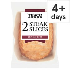 Tesco 2 Pack Steak Slices 300G