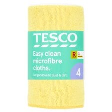 Tesco Microfibre Cloth 4 Pack