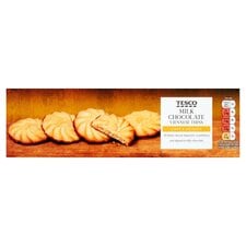 Tesco Milk Chocolate Viennese Biscuits Thins 135G