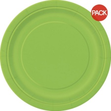 Unique Party Paper Party Plates (Pack Of 16) - Lime Green - One Size