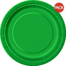 Unique Party Paper Party Plates (Pack Of 16) - Emerald Green - One Size