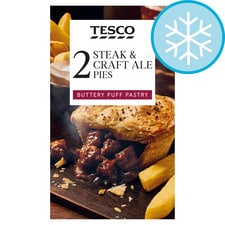 Tesco 2 Steak & Craft Ale Pies 440G