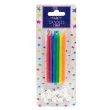 Tesco Rainbow Colour Candles 12 Pack