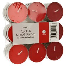 Tesco Spiced Berries & Apple 27Pk Tealights