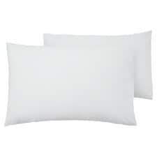 Tesco 100% Cotton White Pillowcase Pair