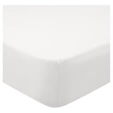 Tesco 100% Cotton Fitted Sheet White Double