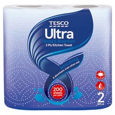 Tesco Ultra Kitchen Towel 200 Sheets