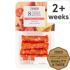 Tesco 8 Gouda & Chorizo Rollitos 88G