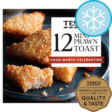 Tesco 12 Mini Prawn Toast 120G