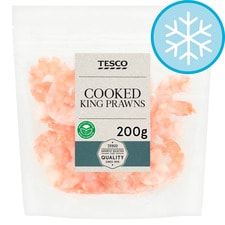 Tesco Cooked & Peeled King Prawns 200G