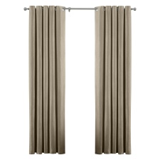 Riva Home Atlantic Eyelet Ringtop Curtains - Latte - 229 x 137cm