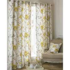 Riva Home Rosemoor Eyelet Curtains - Ochre - 90x54 (229x137cm)