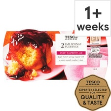 Tesco 2 Jam Sponge Puddings 220G