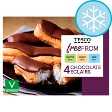 Tesco 4 Free From Chocolate Eclairs 100G