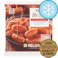 Tesco 26 Pork Cocktail Sausages 312G