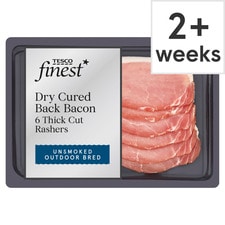 Tesco Finest Unsmoked 6 Dry Cure Thick Cut Bacon 240G