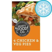 Hearty Food Co 4 Chicken & Vegetable Pies 484G