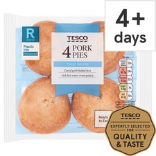 Tesco 4 Pork Pies 300G