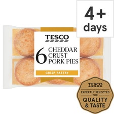 Tesco Cheese Crust 6 X Mini Pork Pies 300G